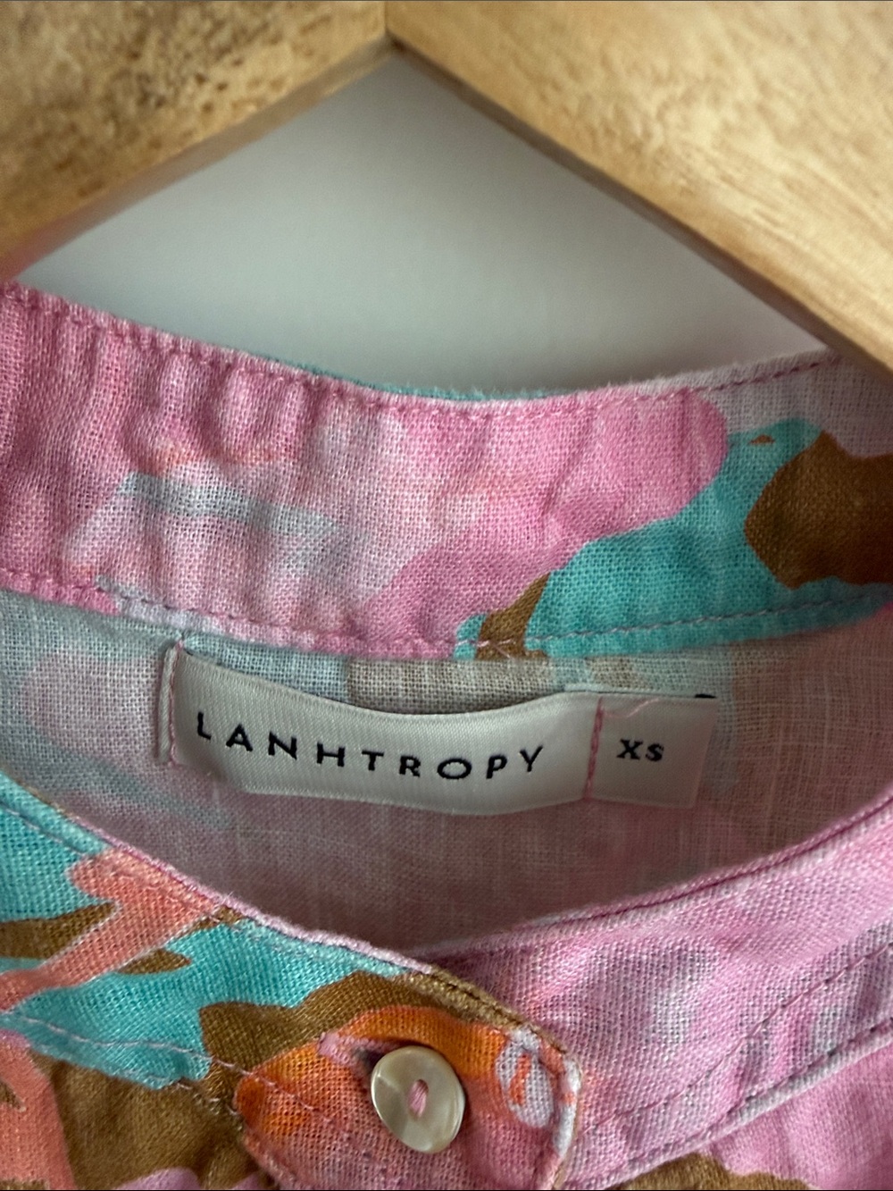 Lanhtropy bubble linen shirt in aquarela - Picture 4 of 9